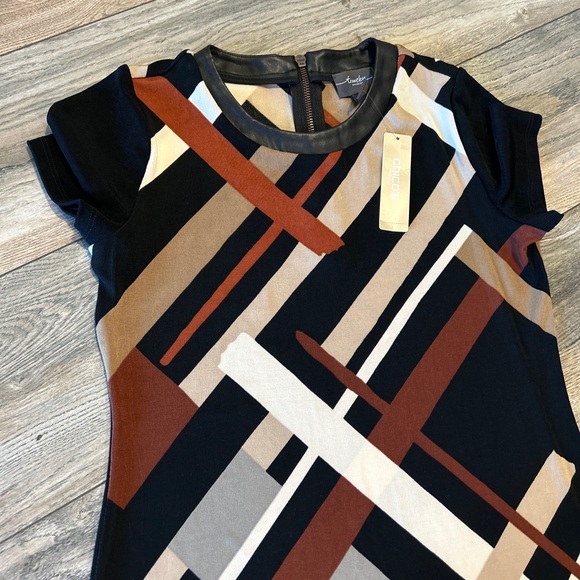 Chico’s Travelers Graphic Printed Midi Dress Size 0 Nwt’s 109$ - Picture 5 of 12